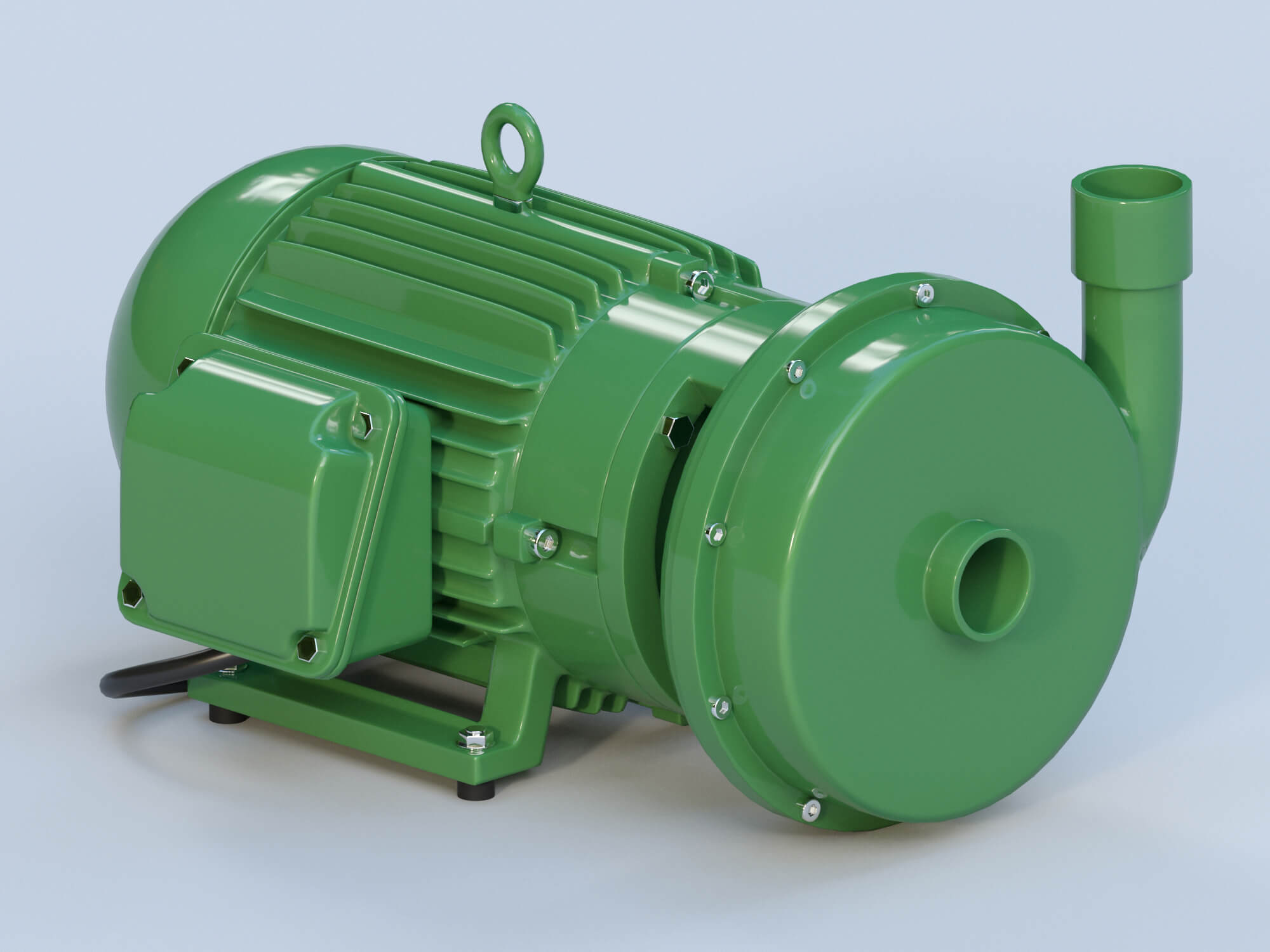Water Pump Motor 3D Model by deleon3d