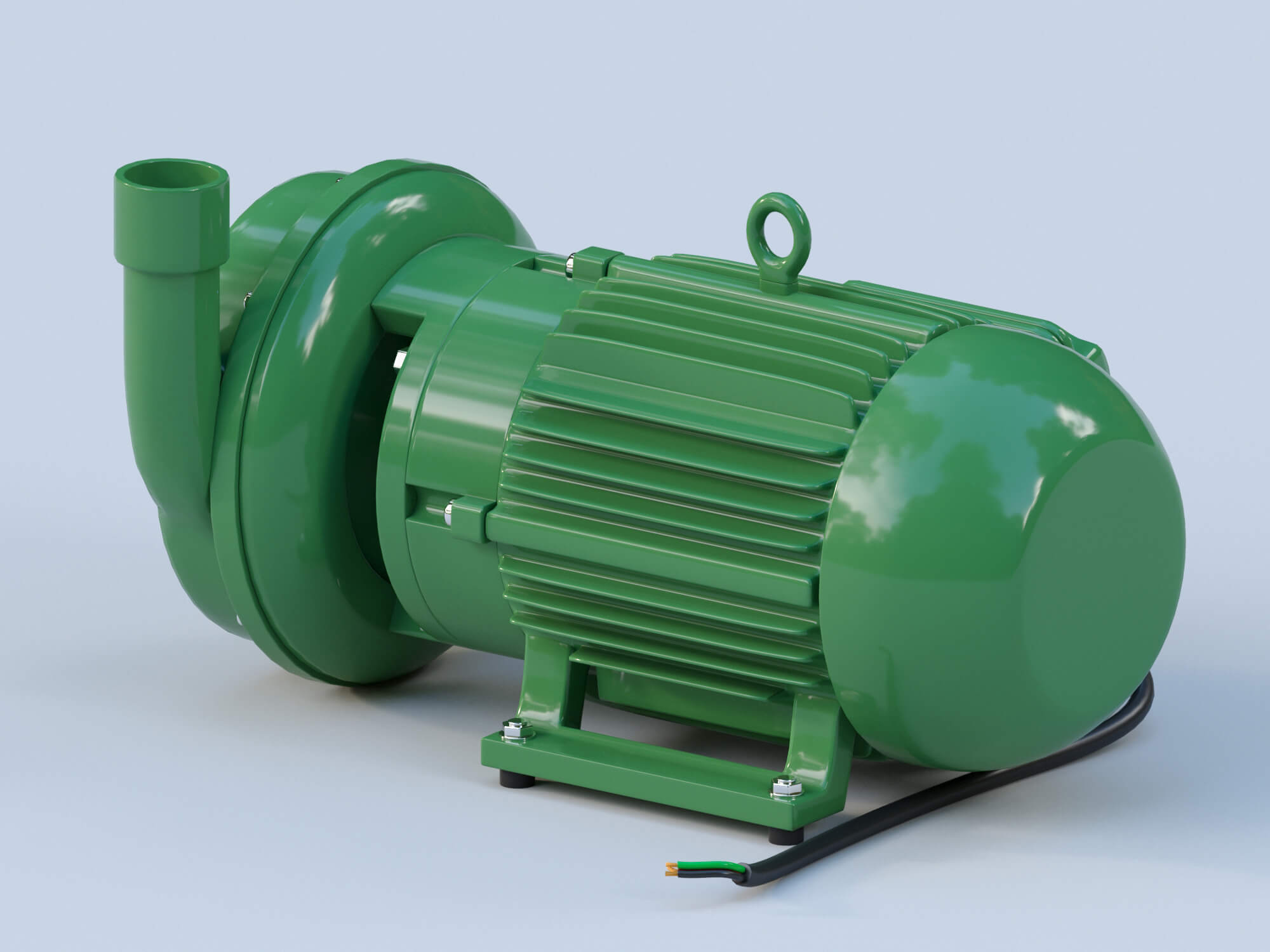 Water Pump Motor 3D Model by deleon3d