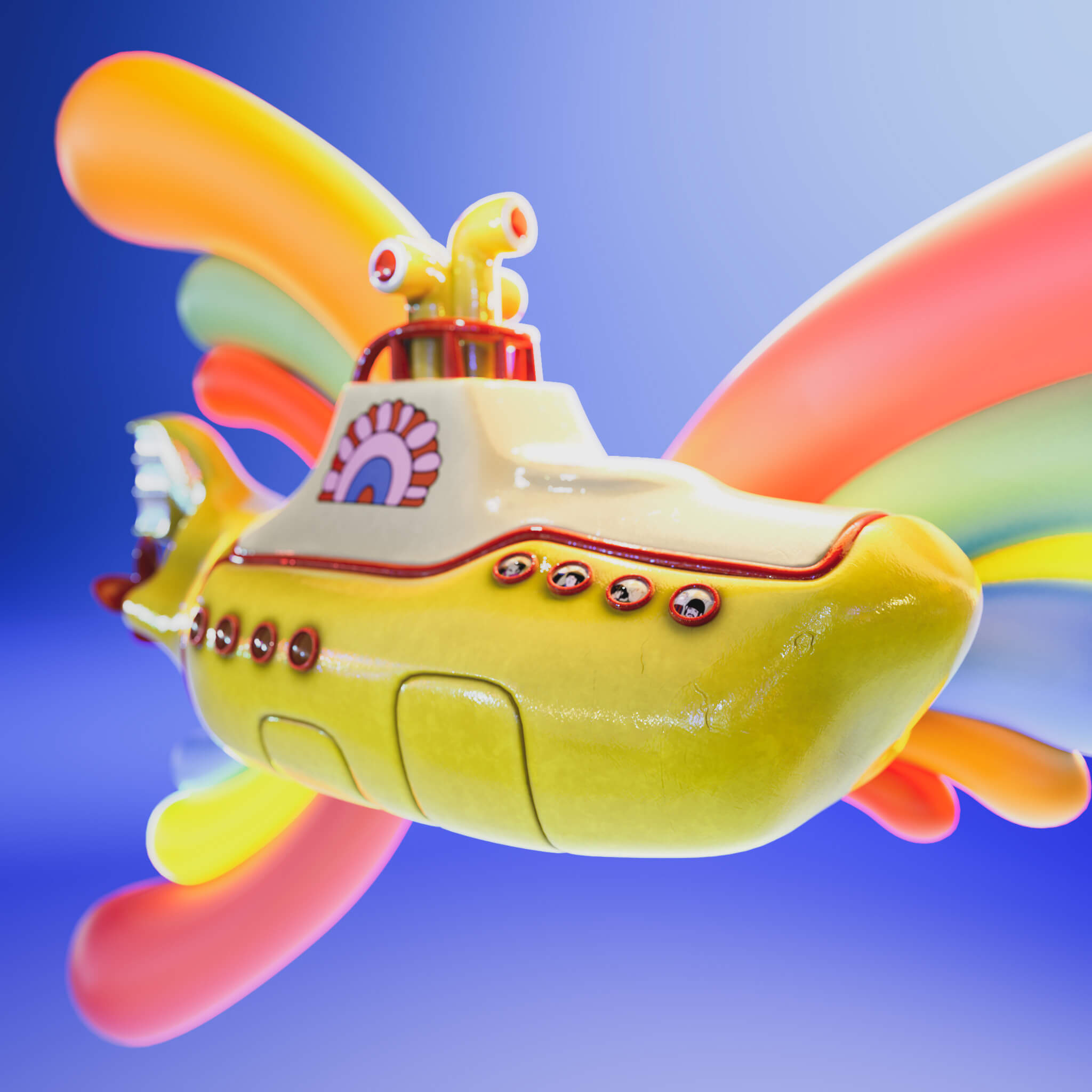 Yellow Submarine 3D Model by DeMelk