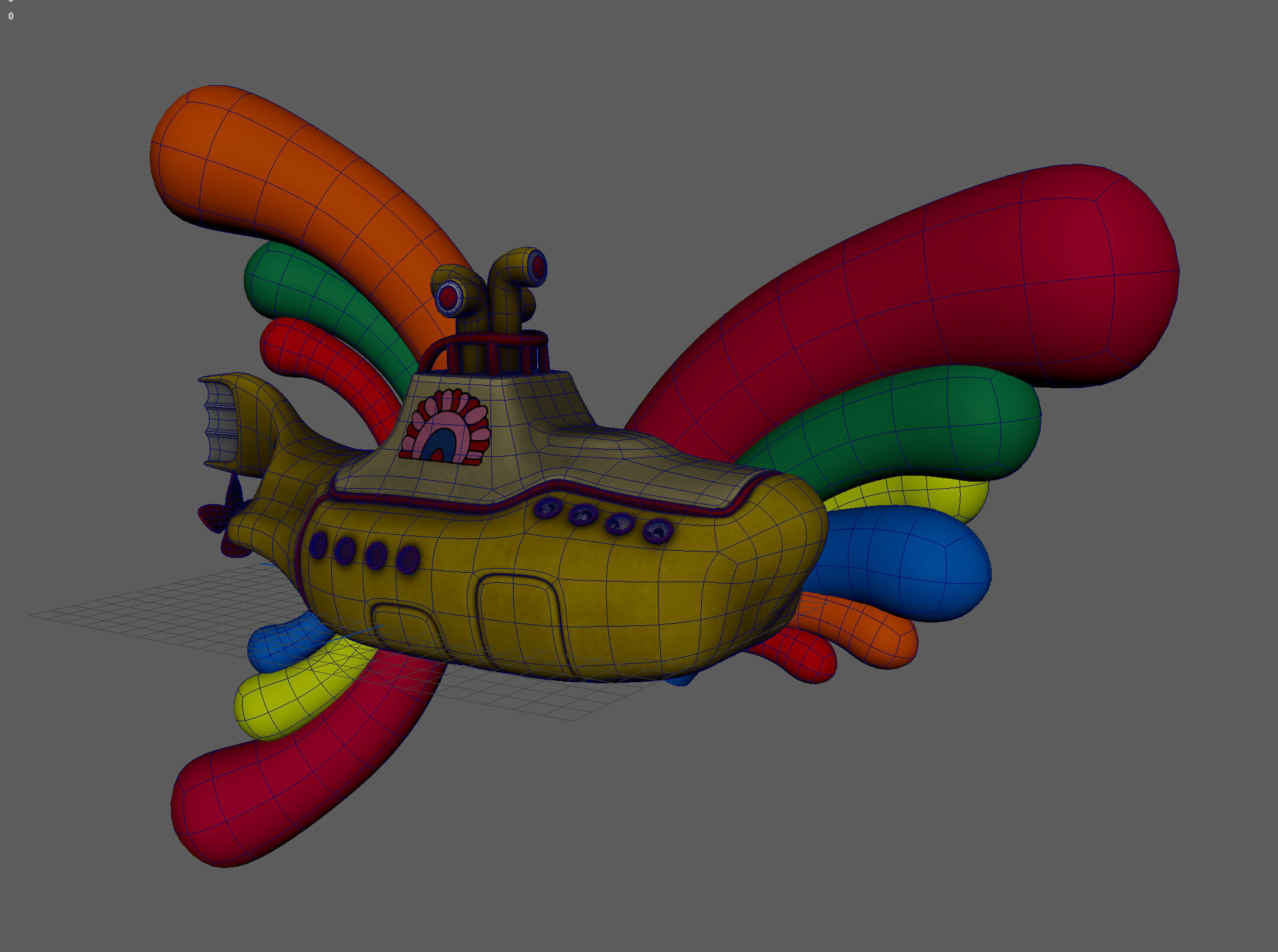 Yellow Submarine 3D Model by DeMelk