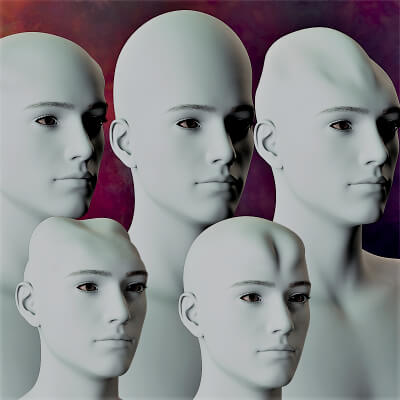 LT Heads Evil HD for Genesis 9 OBJ Fit