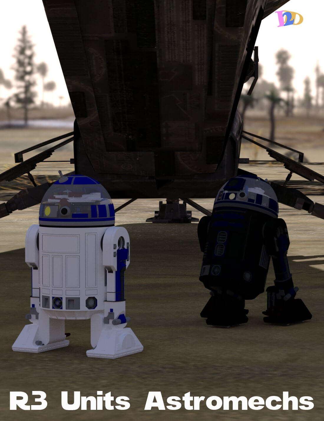 Star Wars Series: R3 Astromechs Units - Daz Content by den