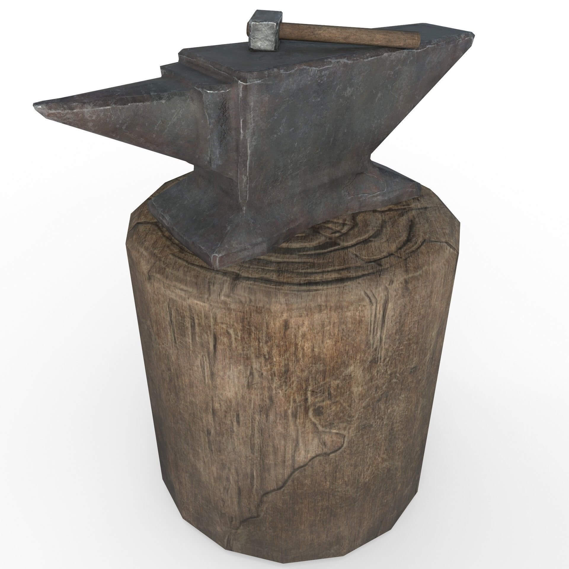 Anvil and Sledgehammer 3D Model by Dereza