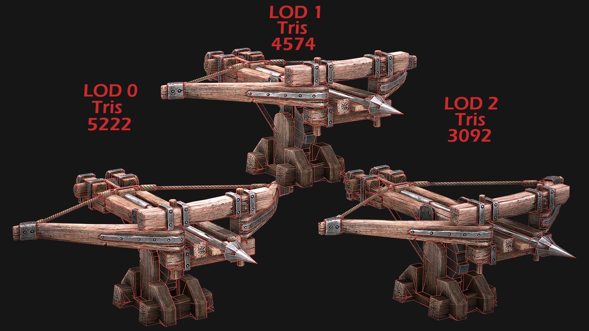 Ballista Tower Pack 3d Model By Dereza