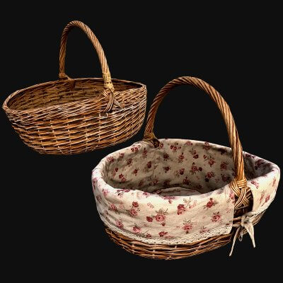 Baskets Wicker Pack Farm Village Accessories Decor - 3D Model by Dereza