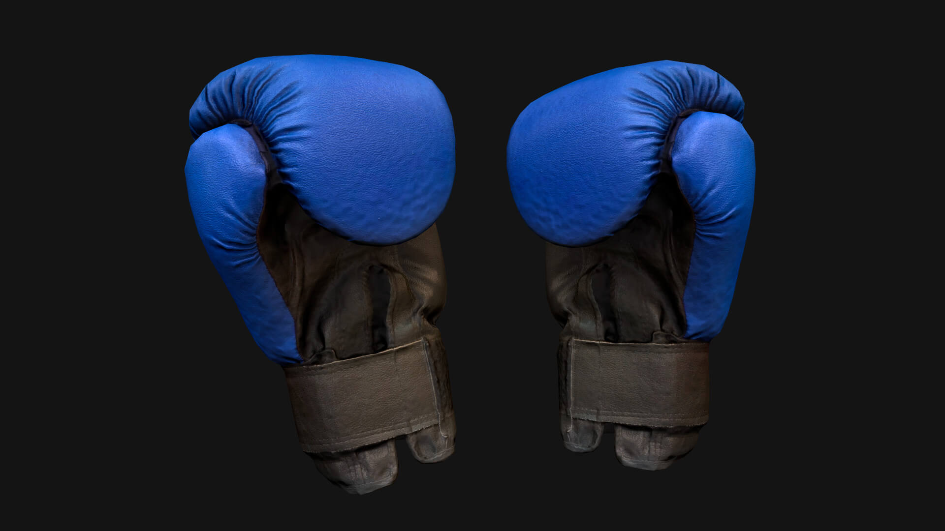 Boxing Gloves Blue 3D Model by Dereza