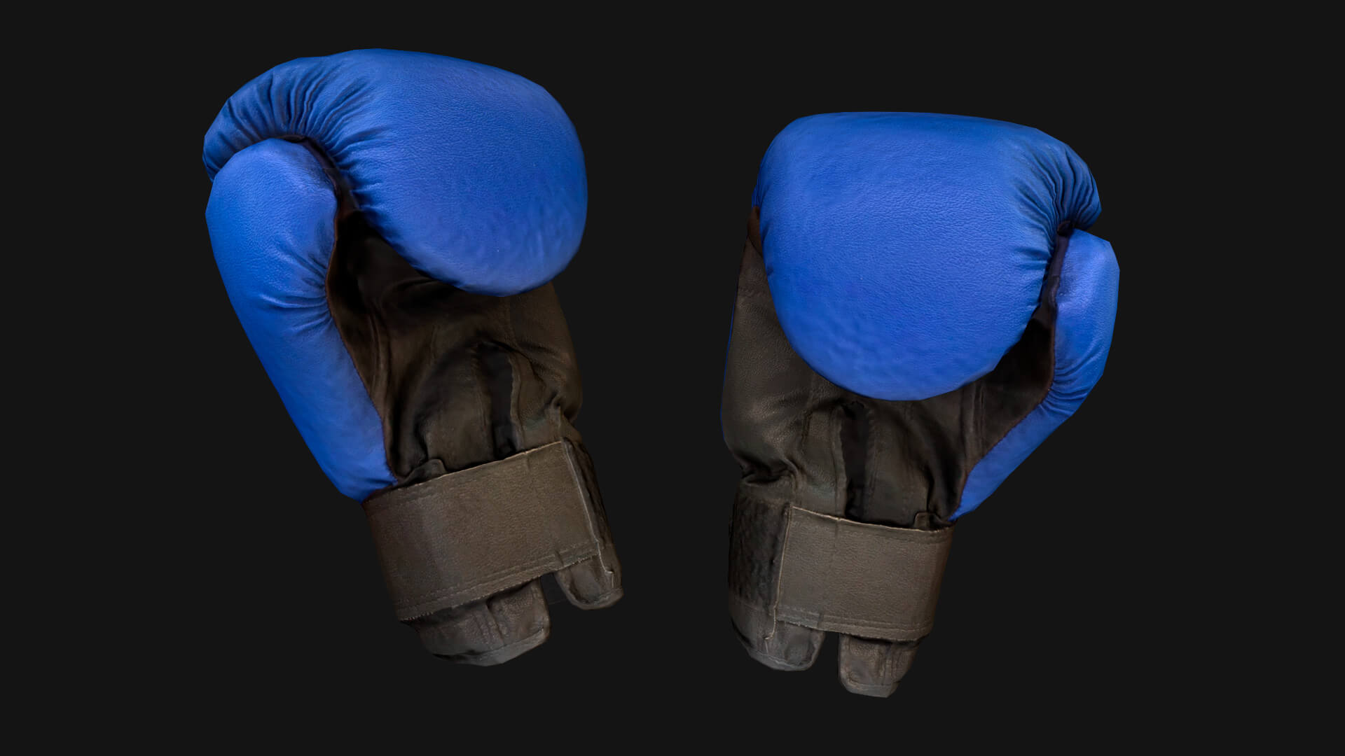 Boxing Gloves Blue 3D Model by Dereza