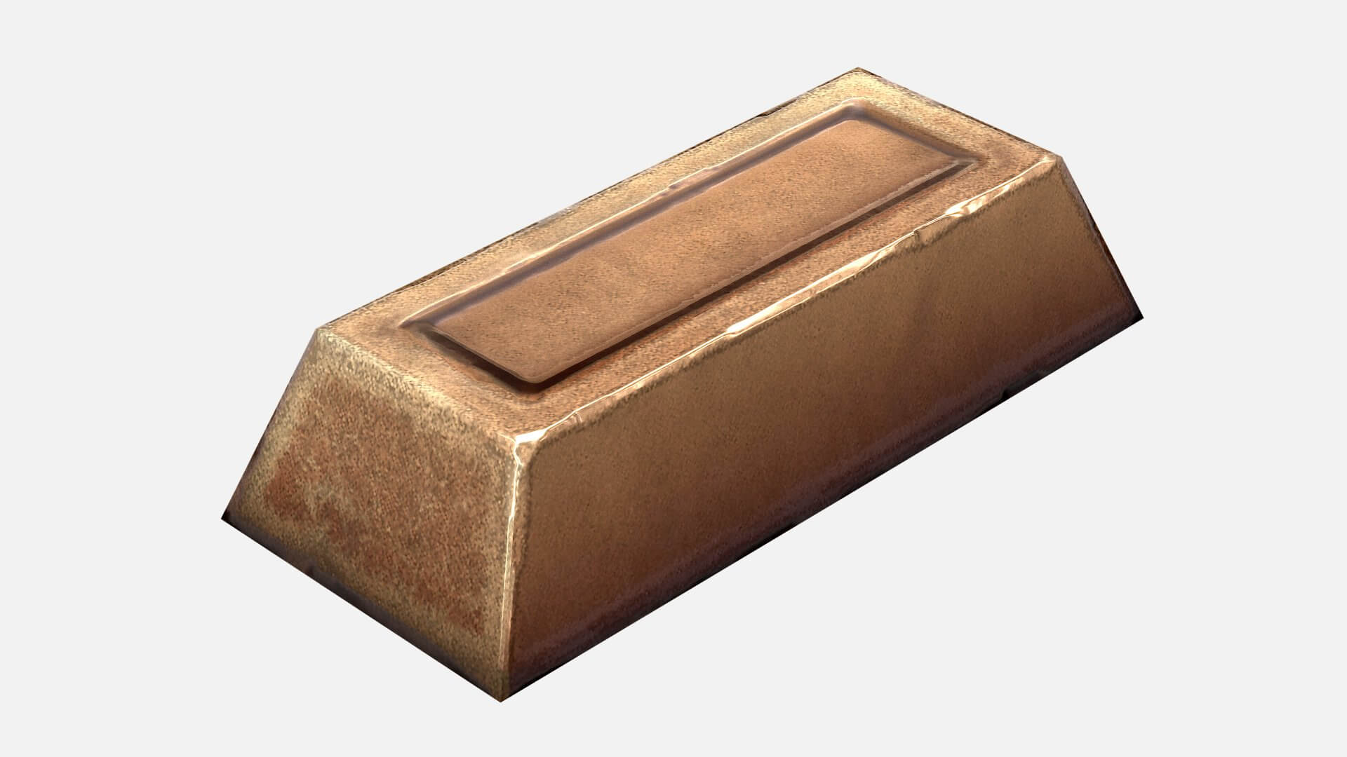 Bronze Ingot 3D Model by Dereza