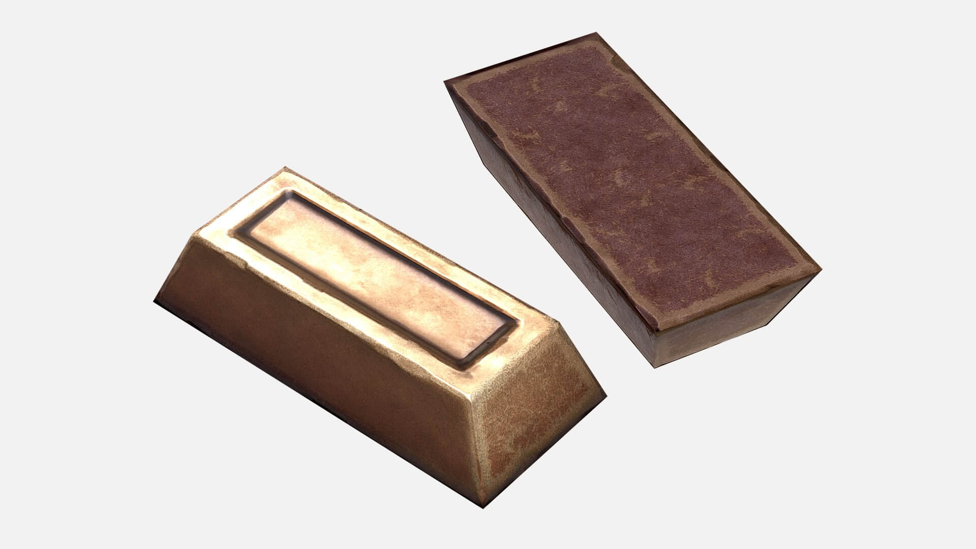 Bronze Ingot 3D Model by Dereza