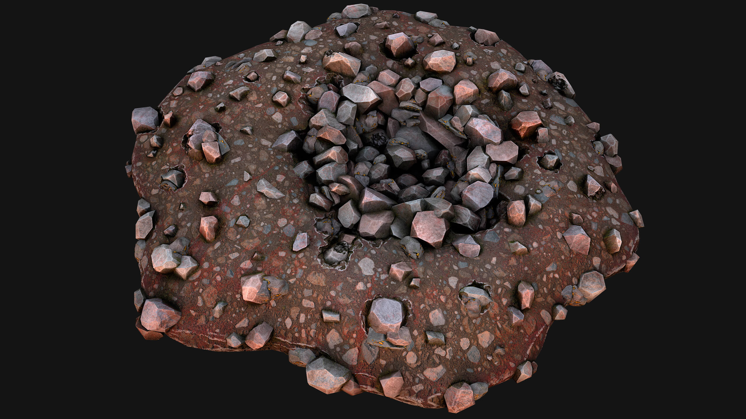 Gold Ore Deposits Environments for Mine - 3D Model by Dereza