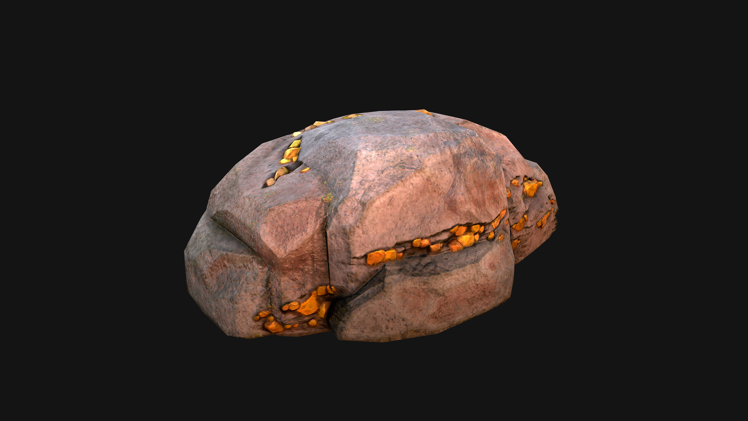 Gold Ore Mineral Treasure Mines - 3D Model by Dereza