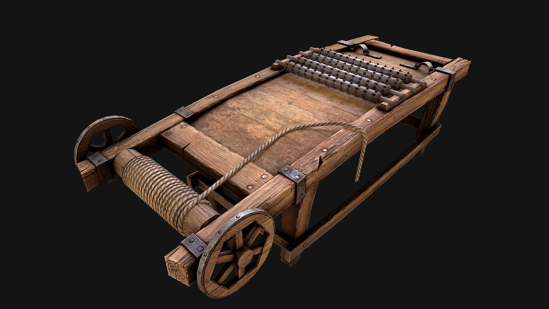 Medieval Rack Torture 3D Model by Dereza