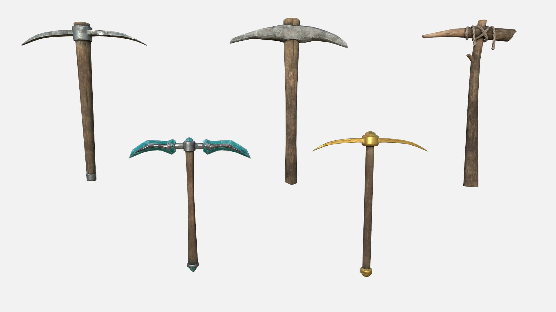 Pickaxe Survival Pack 3D Model by Dereza