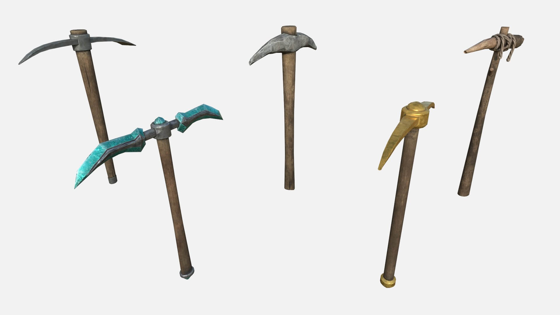 Pickaxe Survival Pack 3D Model by Dereza