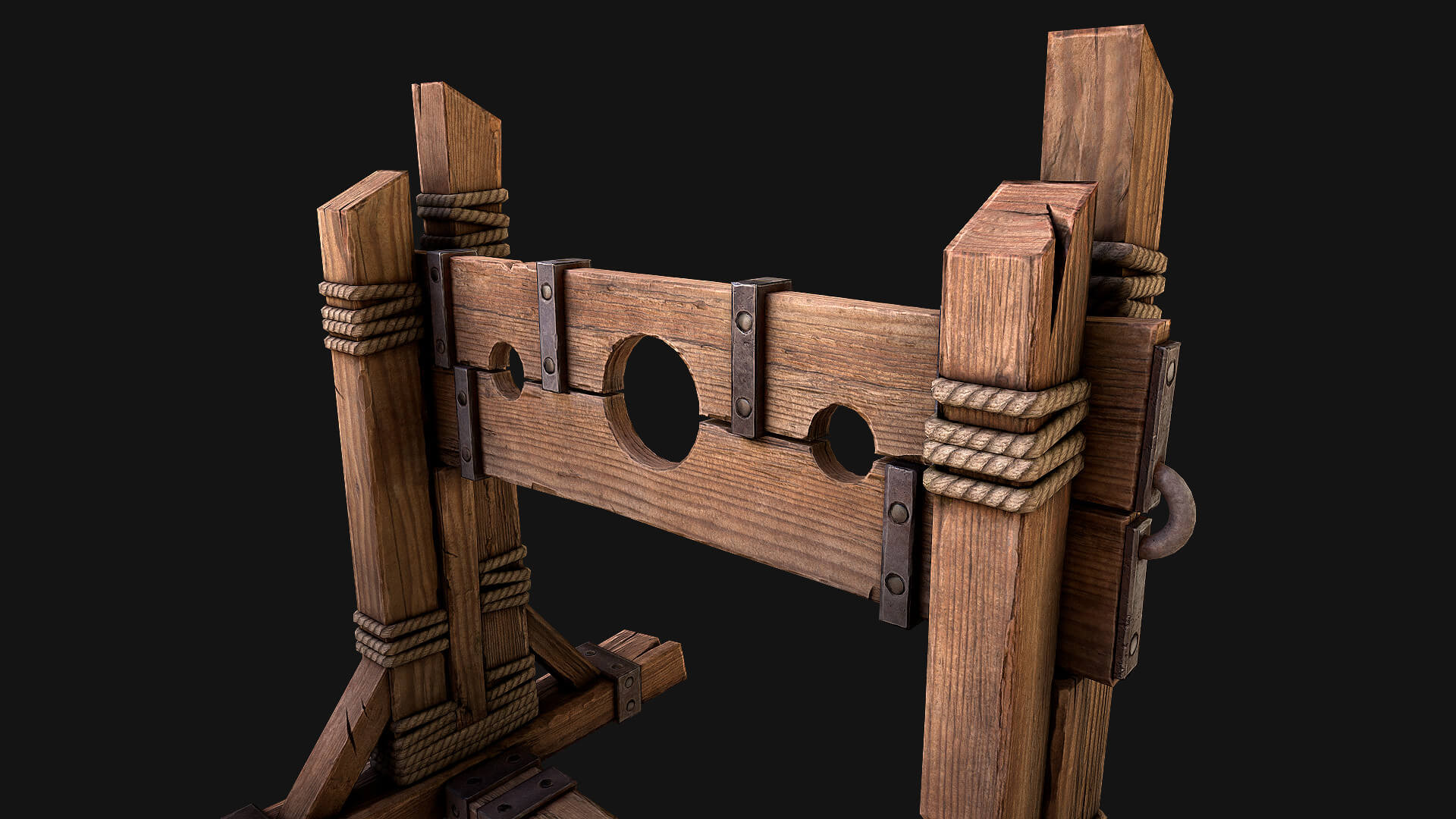 Pillory 3D Model by Dereza