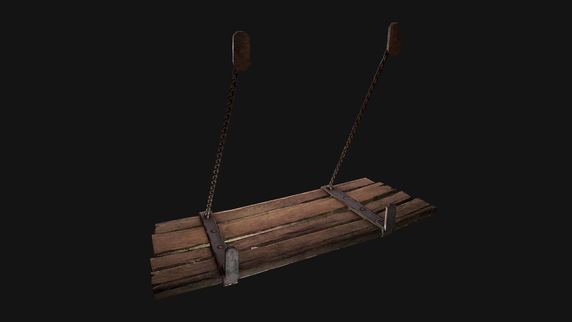 Medieval Prison Bed 3D Model by Dereza