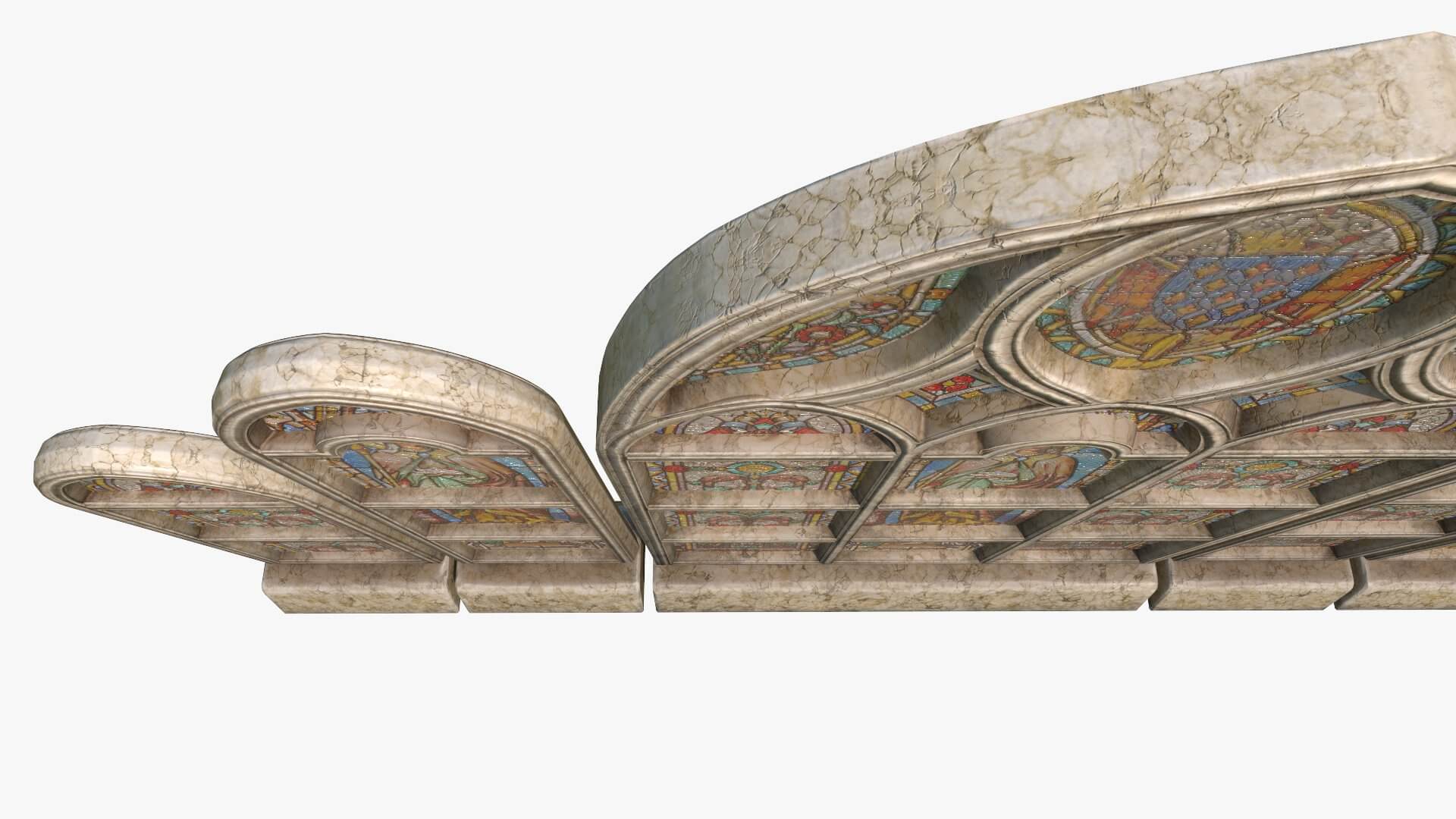 Stained Glass Window Pack 3D Model by Dereza