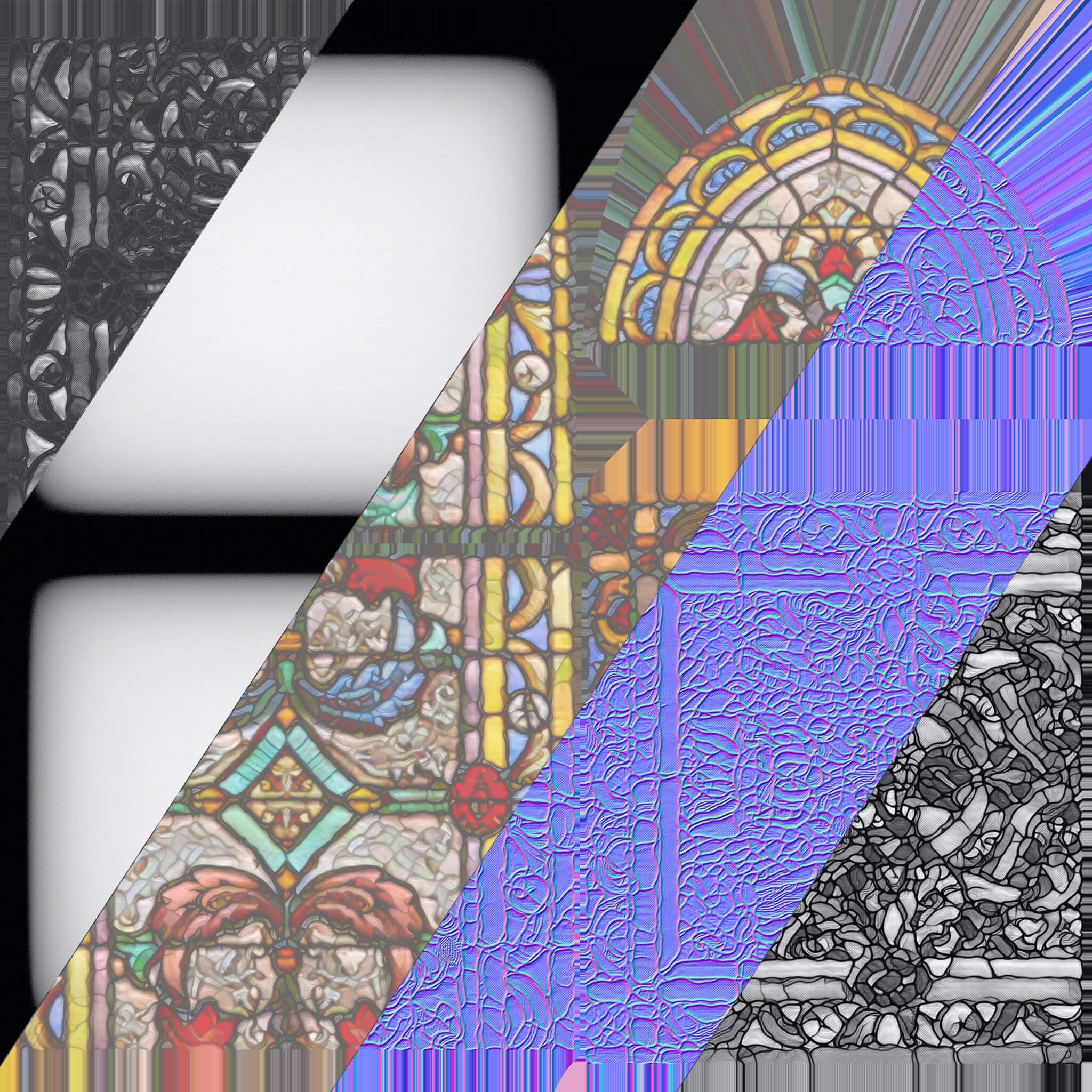 Stained Glass Window Pack 3D Model by Dereza