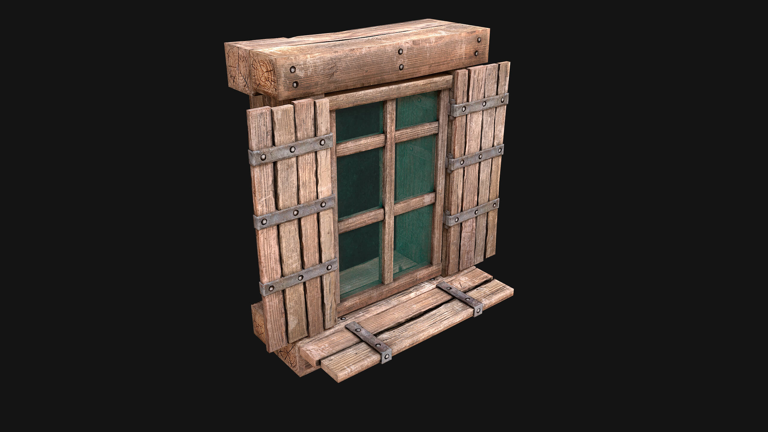 Medieval Windows Set - 3D Model by Dereza