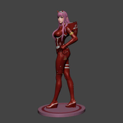 Zero Two Figure - 3D Model by despaindorothy01