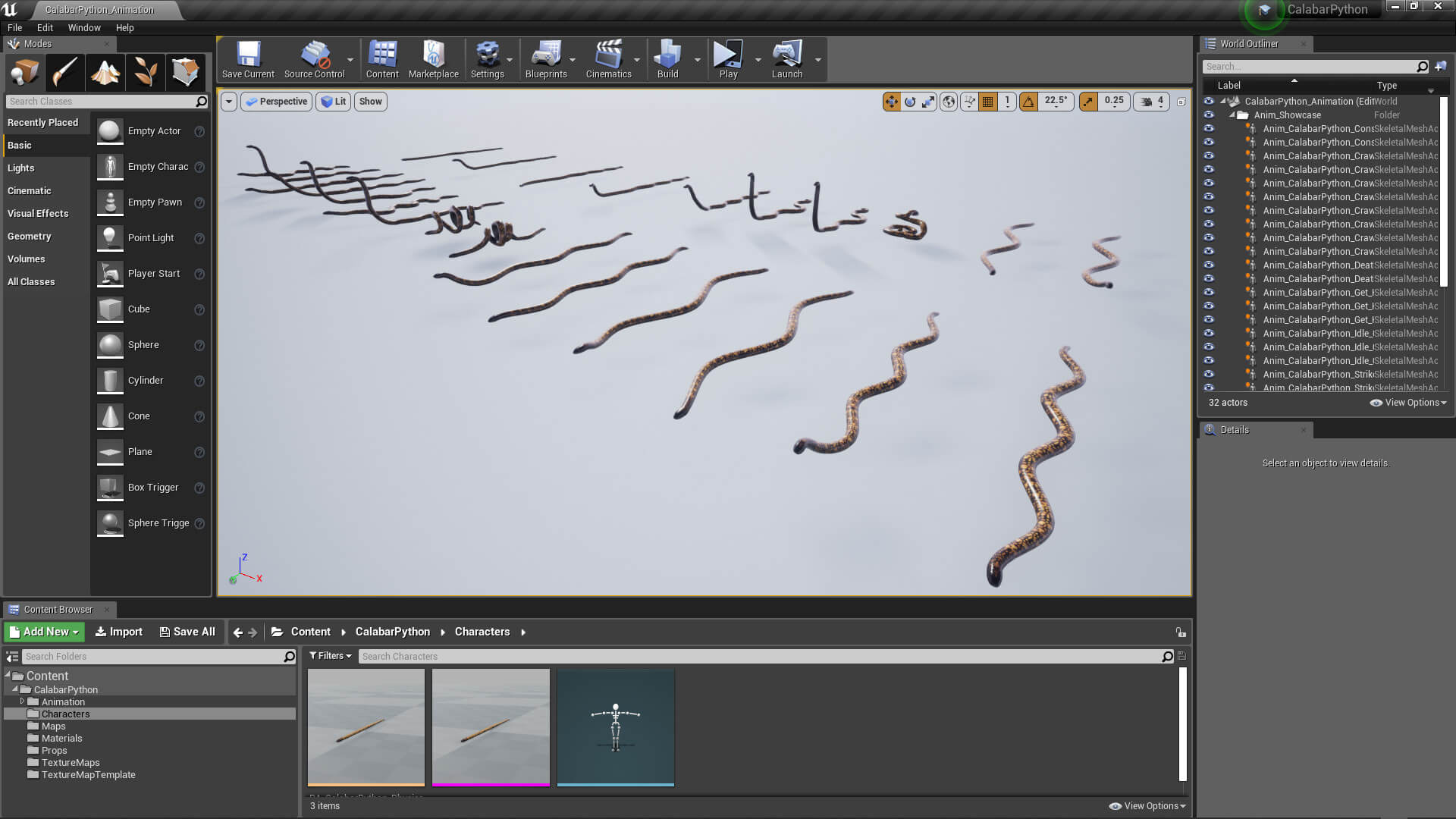 Animated Calabar Python - 3D Model by Dibia Digital