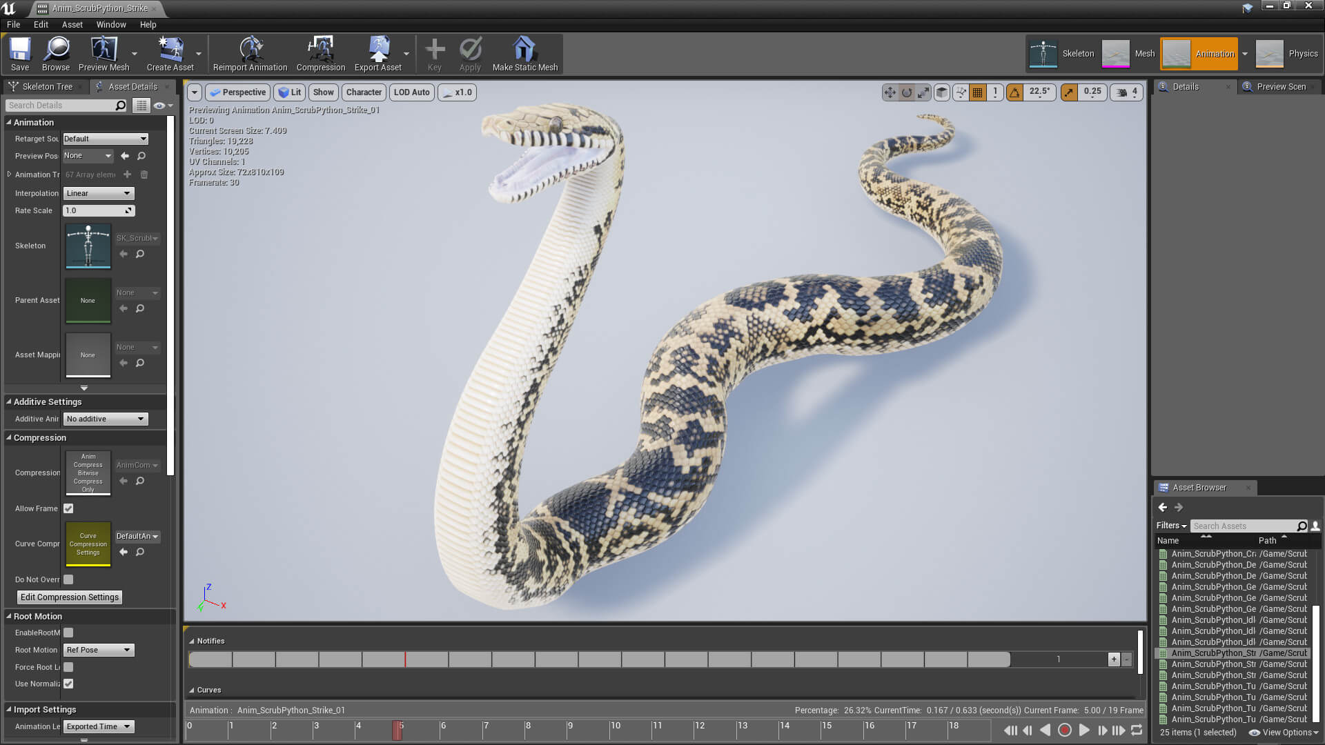 Animated Scrub Python - 3D Model by Dibia Digital