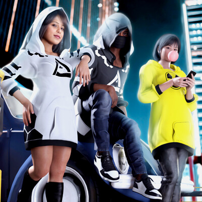 CyberSpace Hoodie for Genesis 9