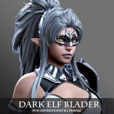 Dark Elf Blader for Genesis 8 and 8.1 Female