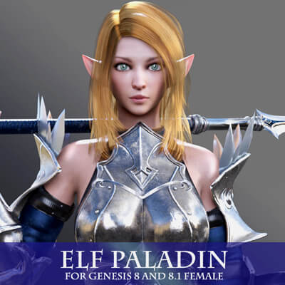 Elf Paladin for Genesis 8 and 8.1 Female