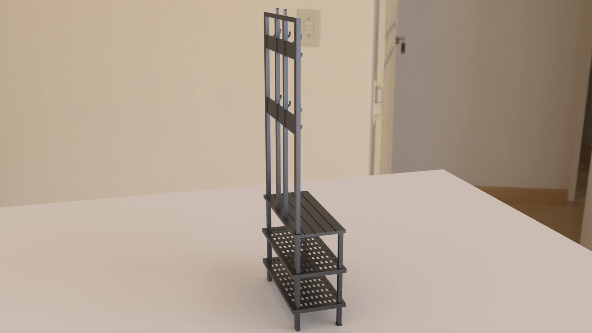 Coat Rack - 3D Model by DiegoBRman12