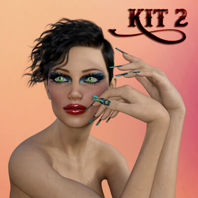 Beauty Kit 2 Eyes Lips Eyebrows for DAZ G8