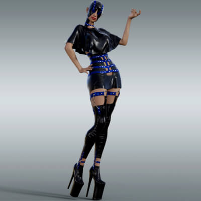 Black Widow Dress for DAZ Genesis 8 Female