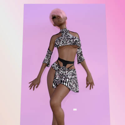 dForce Tesa Dress for DAZ G8 Female