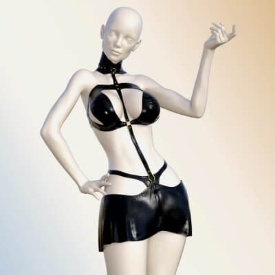 Harness Dress for DAZ G8 Female