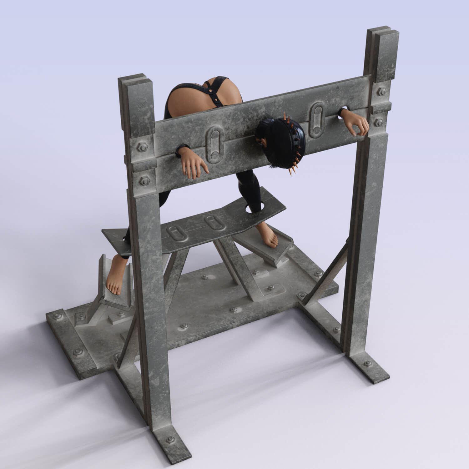 Kinky Bondage Games Set 4 "Stockade" - Daz Content by Diginal