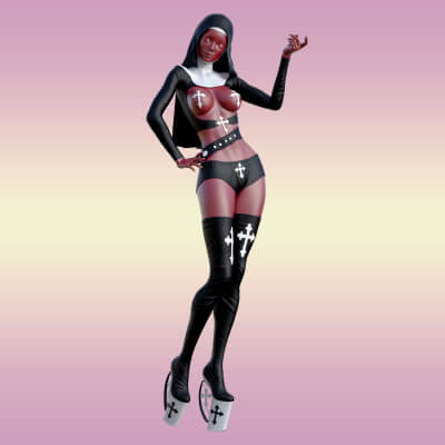Dforce Naughty Nun Suit for Genesis 8 Female