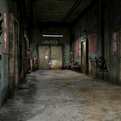 Old Corridor Level-2 for DAZ Studio