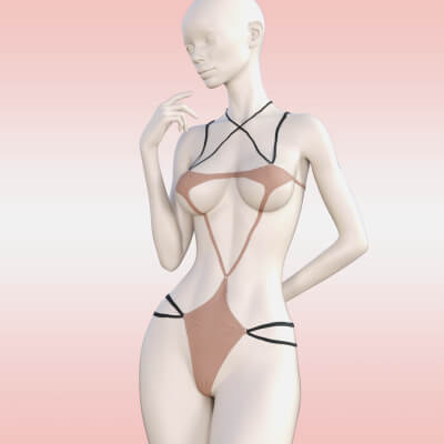 Sexy Geo Monokini for DAZ G8 Female