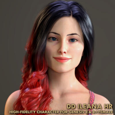 DD Ileana HR for Genesis 8 and Genesis 8.1 Female by Digital Drapery Co