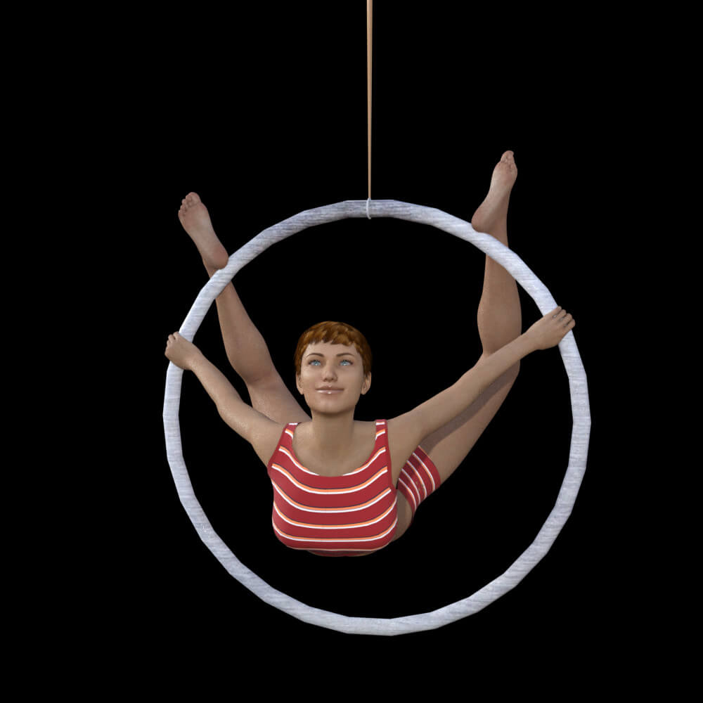Aerial Hoop With Poses - Daz Content by DoroThee237