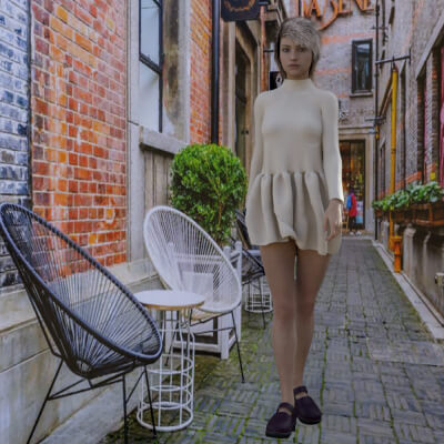 Aurelia Dress High Collar for G8F by DoroThee237