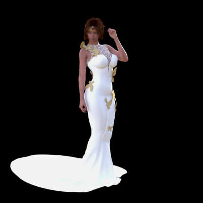 Butterfly Wedding Dress for G8F