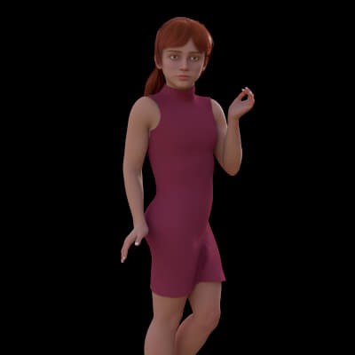 Color Set for Sleeveless Turtleneck Dress