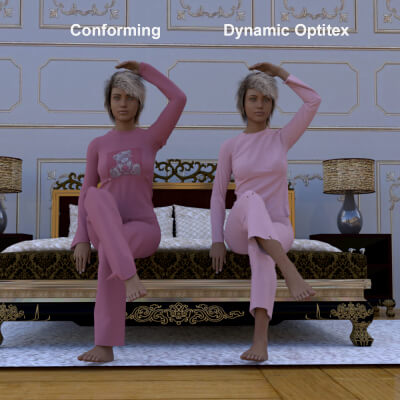 Cozy Bear Pajamas for Genesis 8 Female