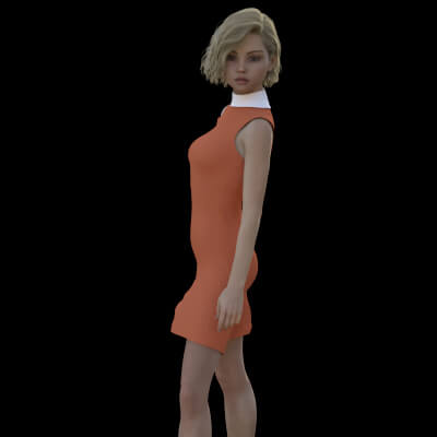 Sleeveless Turtleneck Dress for G8F