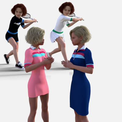 Sporty Polo Outfit Set for G8F and G8M Bundle
