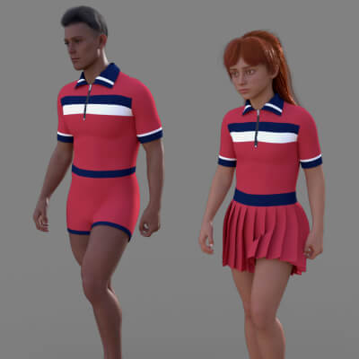 Sporty Polo Outfit Set for G9