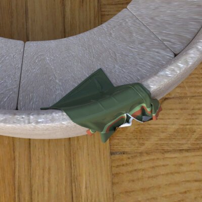 Sporty Zip Polo Dress with Furniture Interaction Morphs