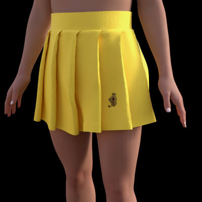 Sunflower Pleated Skirt for G9F by DoroThee237