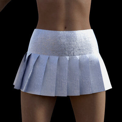Sxy Pleated Denim Skirt for G8F